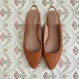 Madewell The Margot Slingback Leather Flat Size 8